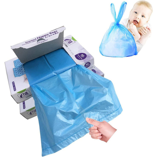 Dergik disposable diaper bags front view blue packaging
