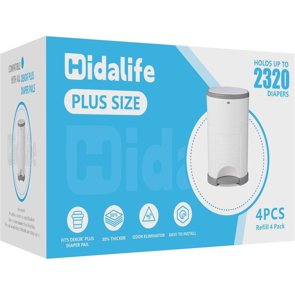 Hidalife diaper pail refills front view packaging
