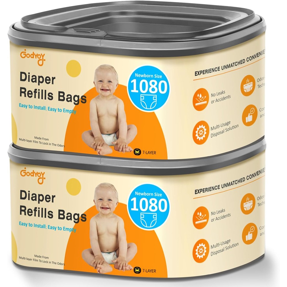 Godyoy jumbo square diaper bags refill front view packaging