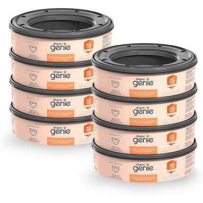 Diaper Genie Clean Laundry Scent Refill Bags 8 Pack front view