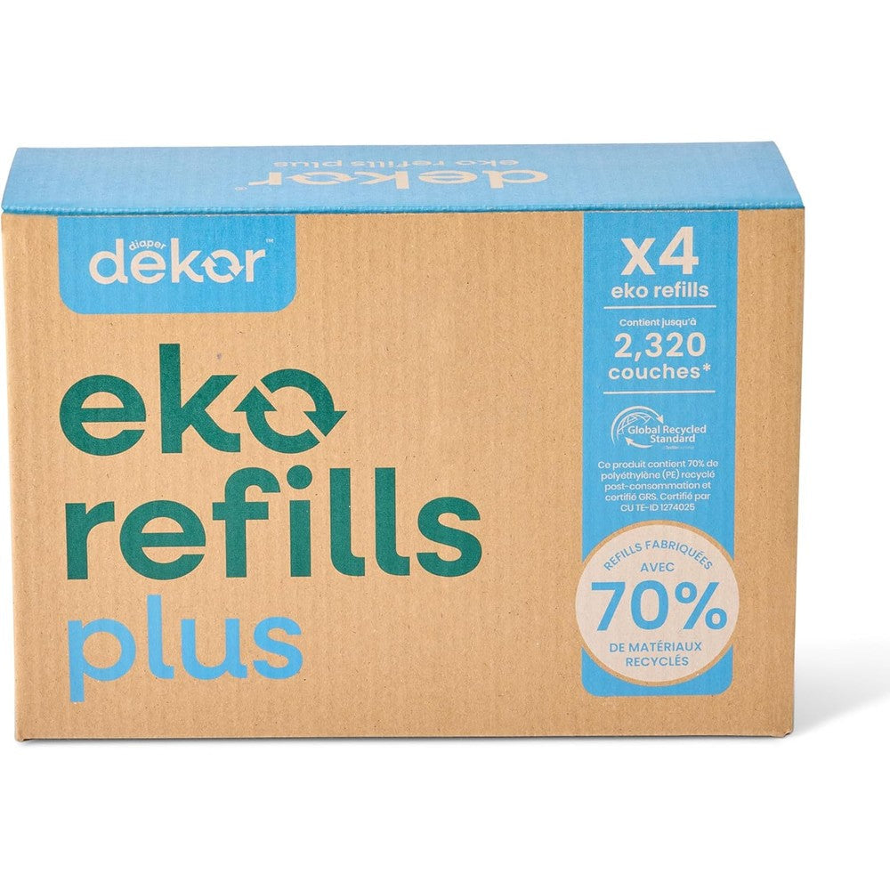 Dekor diaper Eko plus pail refills front view packaging