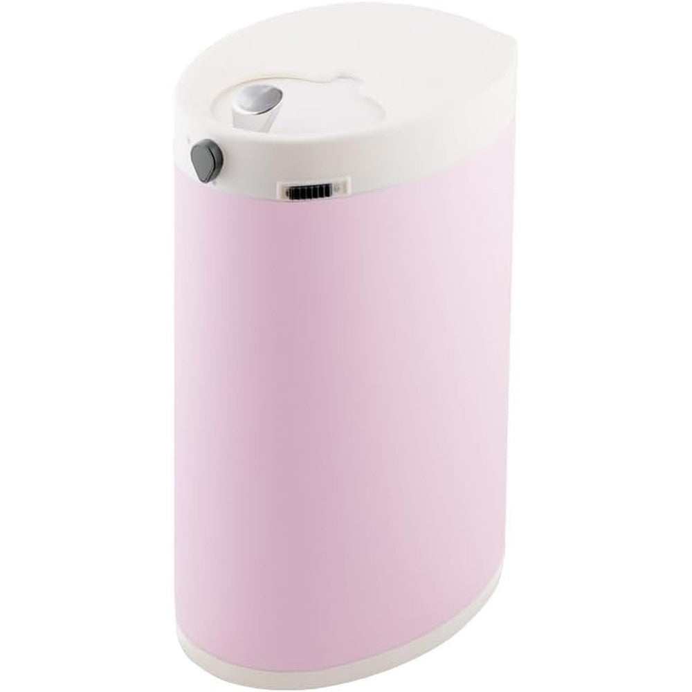 JM Yipeng pink stainless steel diaper pail front view