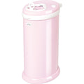 Ubbi steel odor locking diaper pail pink front view nursery essential