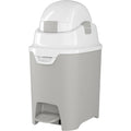 Foundations Mini Hands-Free Diaper Pail front view in gray
