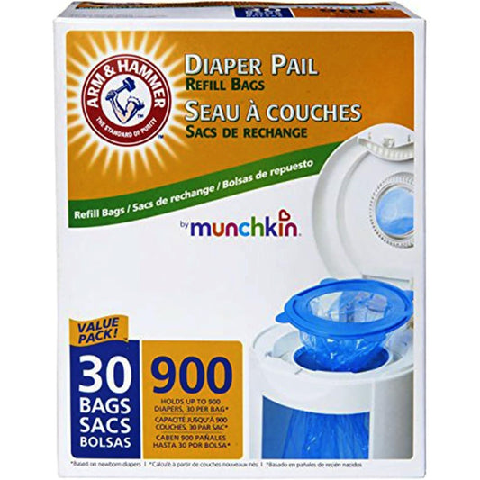 Munchkin Arm and Hammer Diaper Pail Refill Bags front view packaging