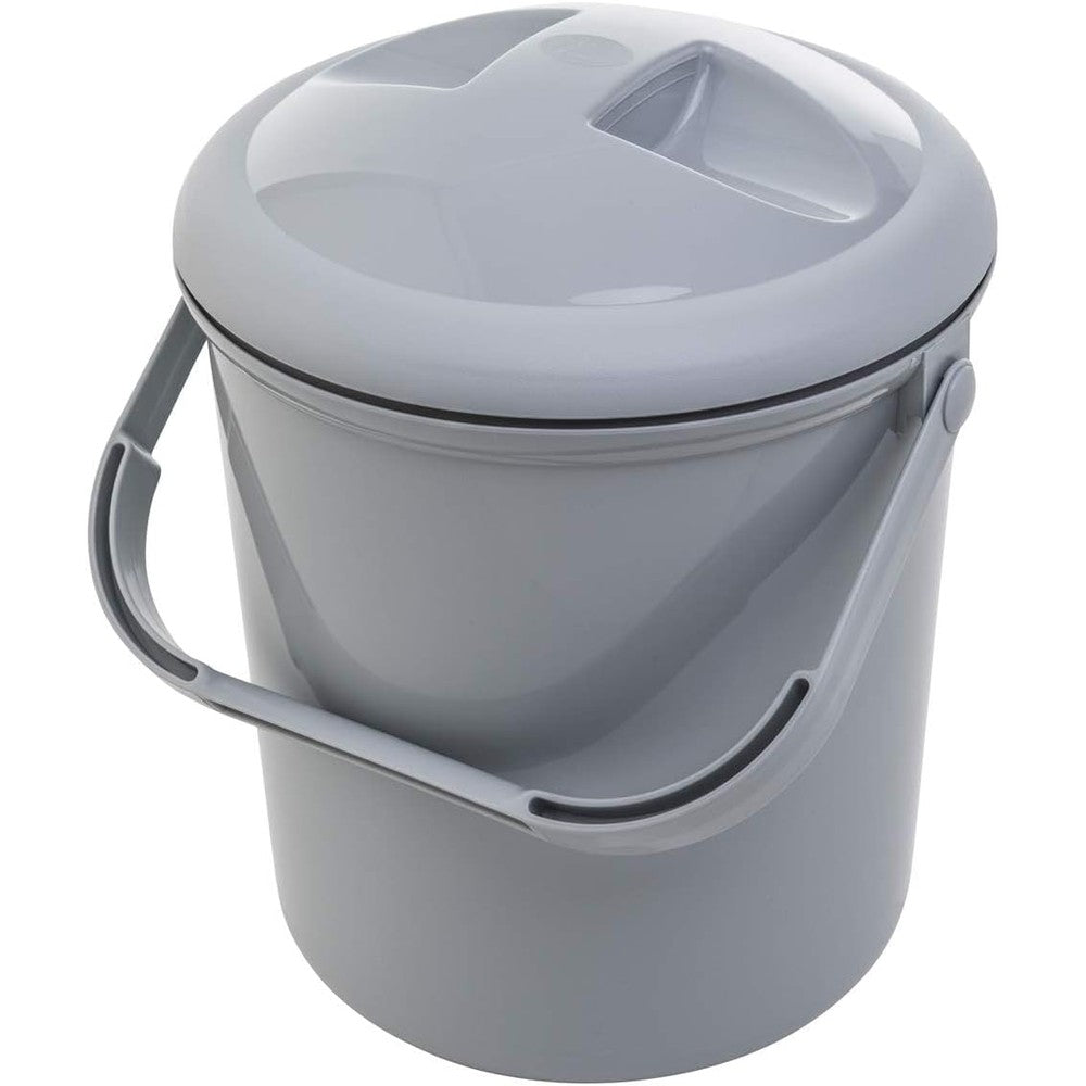 Rotho Babydesign Bella Bambina Nappy Pail stone grey front view