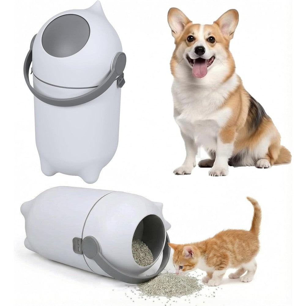 Grebest diaper pail with airtight lid front view