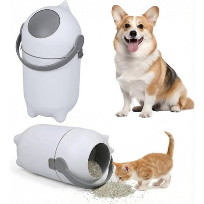 Grebest diaper pail with airtight lid front view