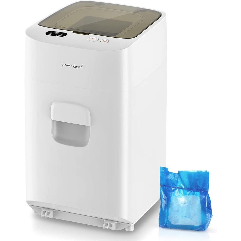 Aroma Room smart diaper pail front view in white