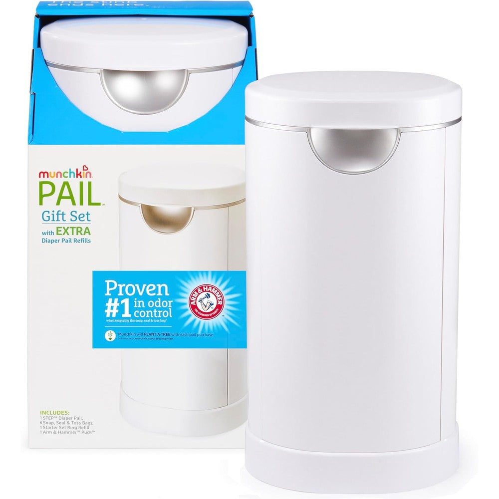 Munchkin Pail Diaper Pail front view nursery organizer