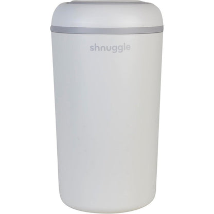 Shnuggle Eco-Touch Baby Nappy Diaper Bin front view in white