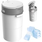 Bellababy upgrade diaper pail front view with grey lid