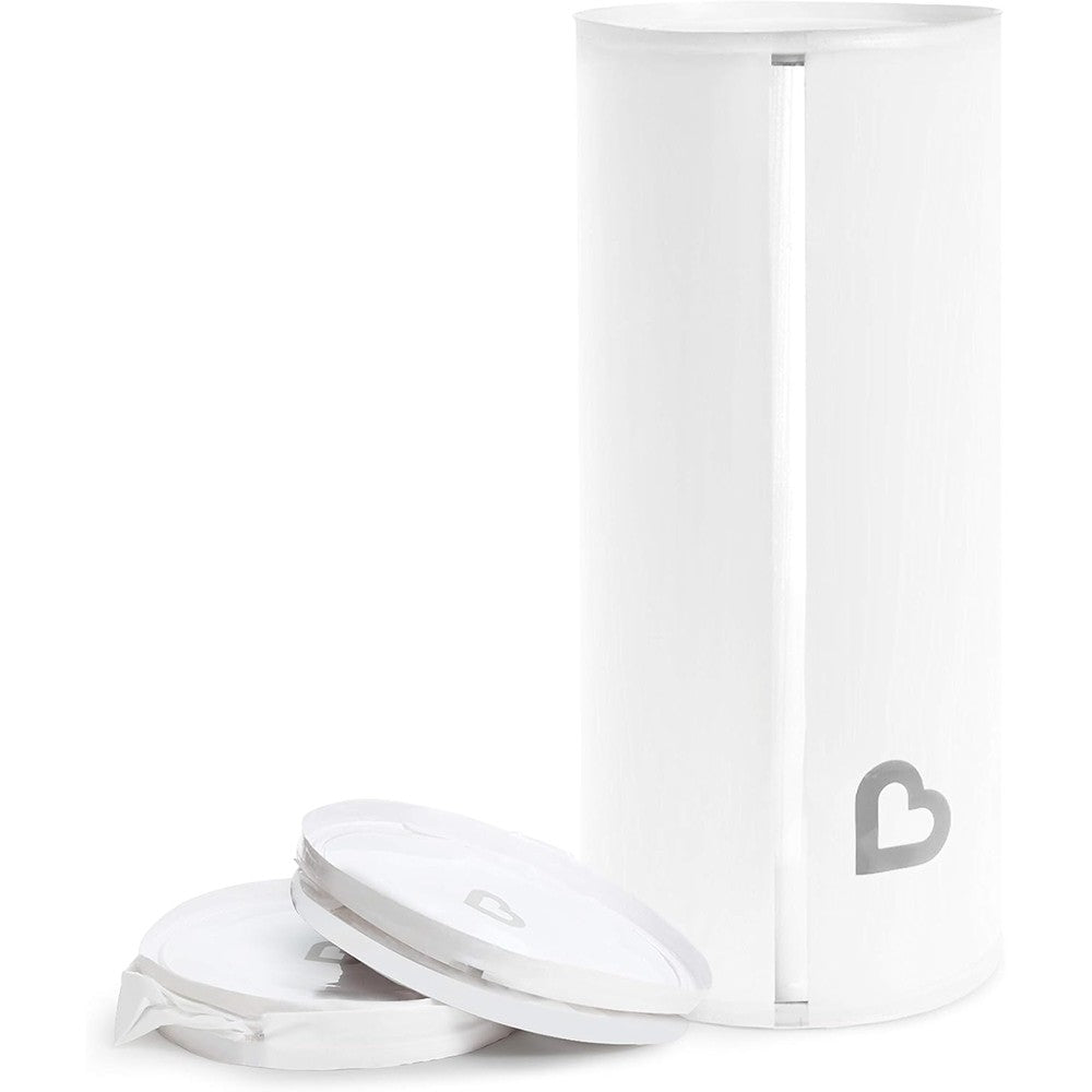 Munchkin portable disposable diaper pail front view white