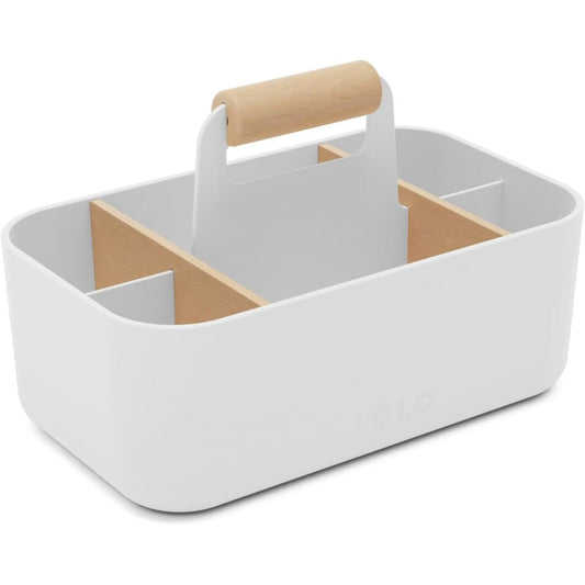 Lalo The Caddy multi-purpose organizer in coconut white front view