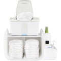 Ubbi Tabletop Diaper Caddy Organizer white front view