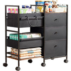 BG-BABYGO 2-in-1 baby diaper caddy and rolling storage cart front view