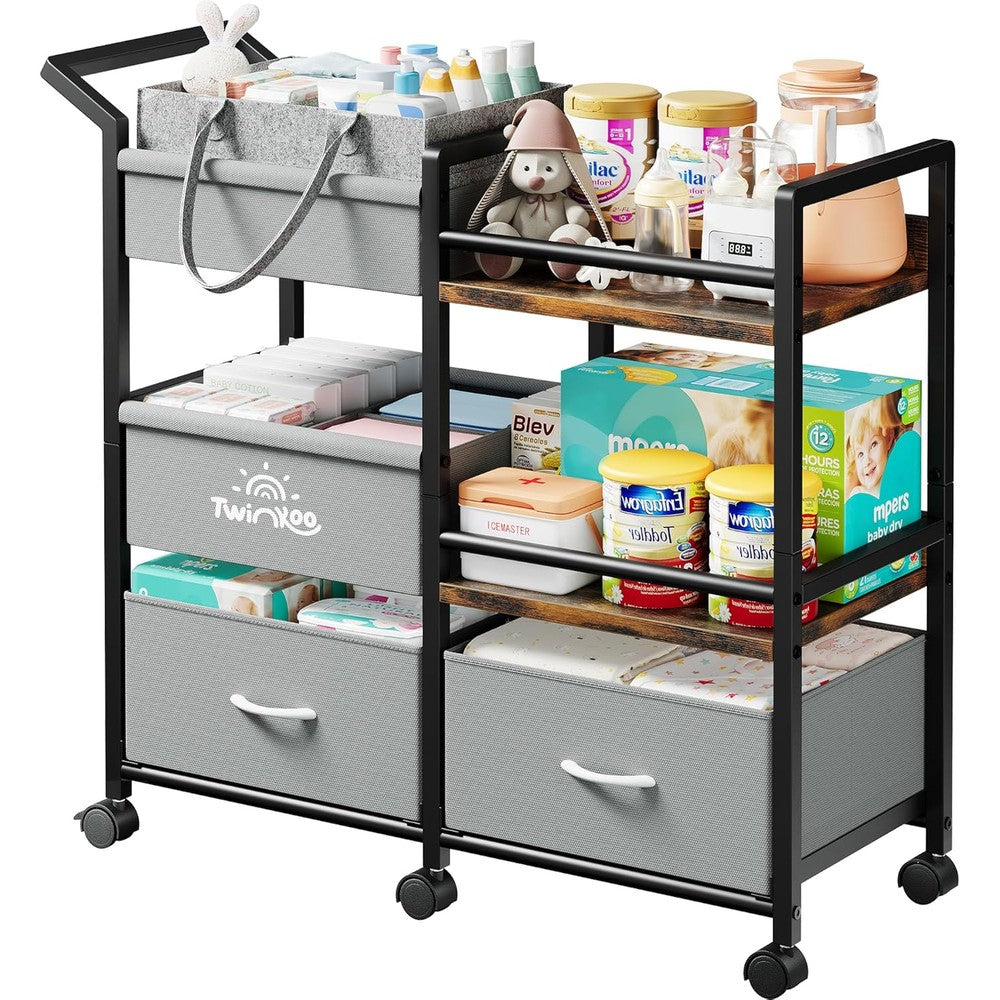 Twinkoo baby diaper caddy front view