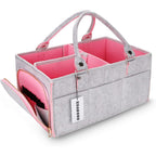 Xuanguo baby diaper caddy organizer front view showing felt material