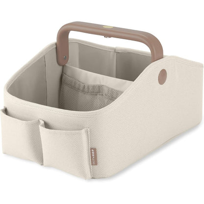 Skip Hop Nursery Style Light Up Diaper Caddy in Oat front view