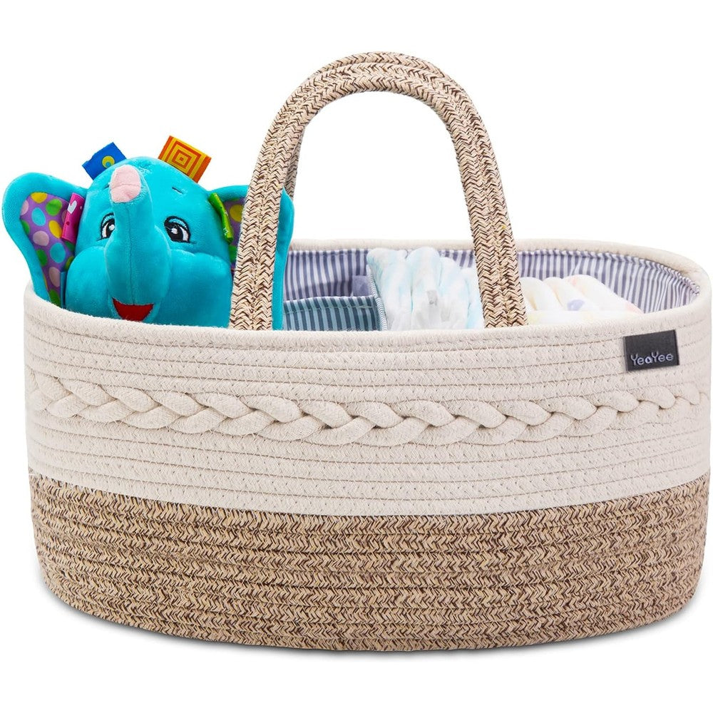 YeaYee baby diaper caddy front view nursery storage
