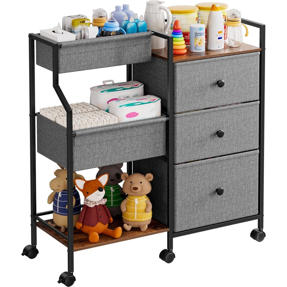 Modanais baby diaper caddy organizer cart front view