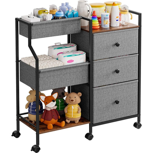 Modanais baby diaper caddy organizer cart front view