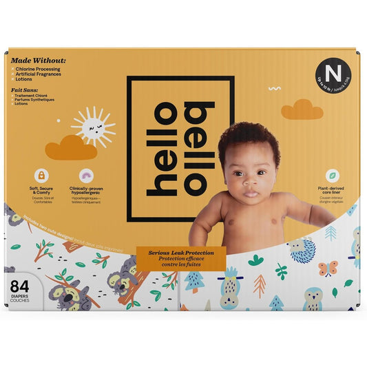 Hello Bello Premium Baby Diapers Newborn front view of the package