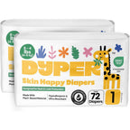 Dyper Pack of 2 Size 1 baby diapers front view
