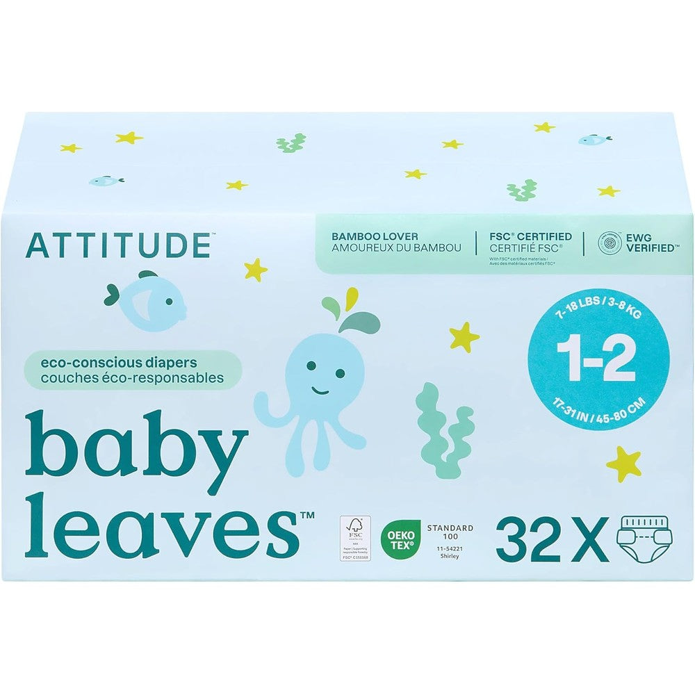 Attitude Eco-Conscious Disposable Diapers front packaging view