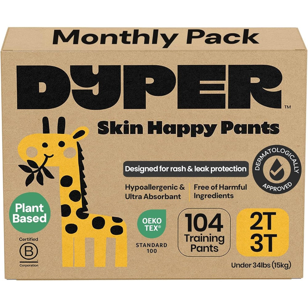 DYPER bamboo toddler training pants front view package