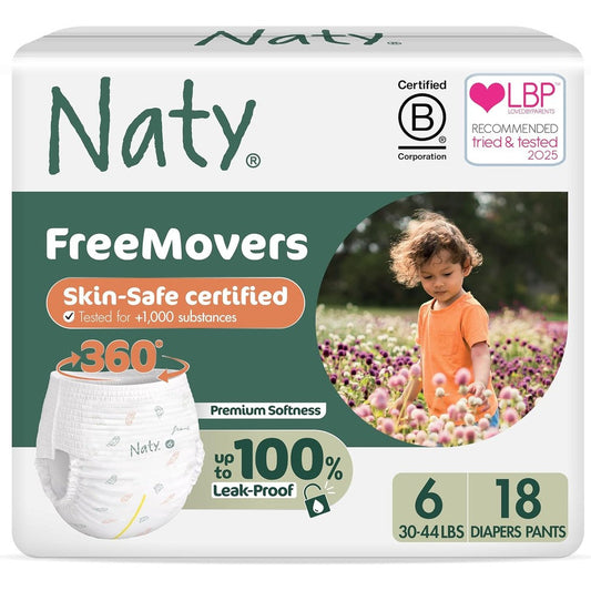 Naty FreeMovers Size 6 Diaper Pants front view