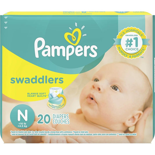 Pampers Swaddlers Newborn Diapers 40 Count front view