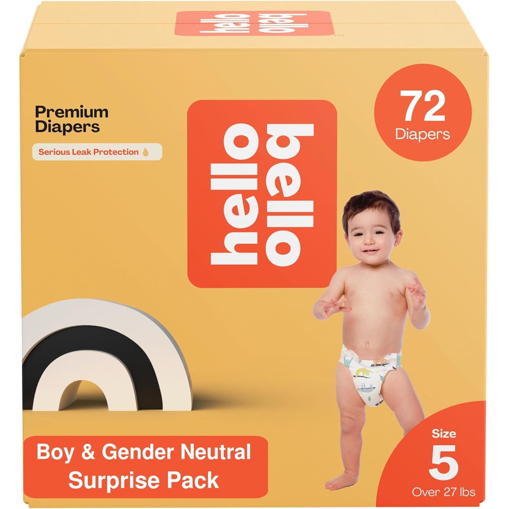 Hello Bello Premium Baby Diapers Size 5 front view packaging box