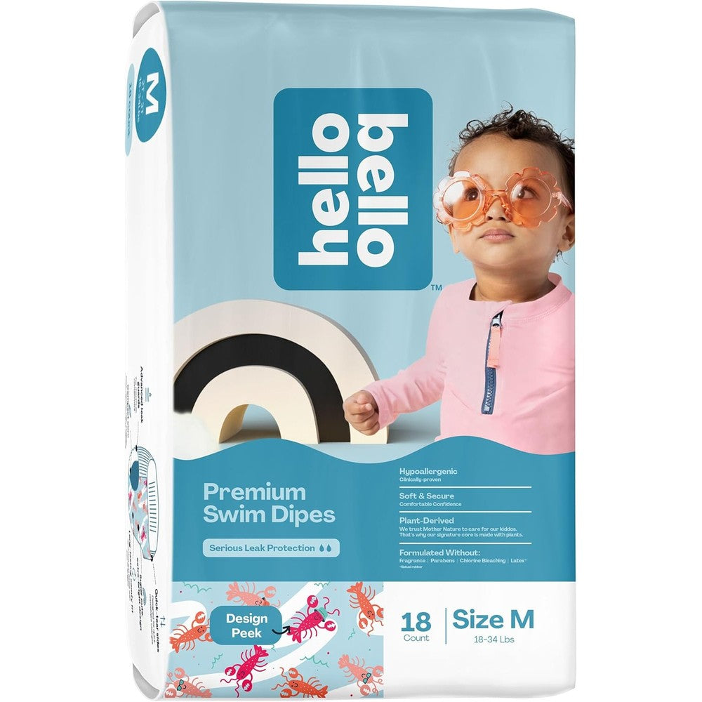 Hello Bello Premium Swim Diapers size medium front packaging view