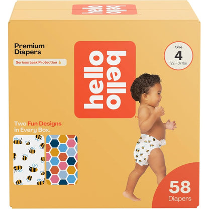 Hello Bello Premium Diapers Size 4 front view box