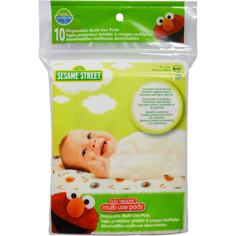 Neat Solutions Sesame Street multi-use pads 10 count front packaging