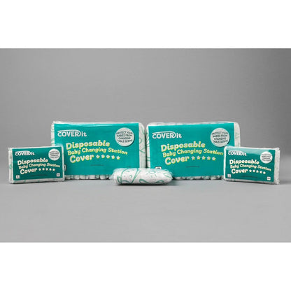 Cover It Inc disposable baby changing station cover packaging front view