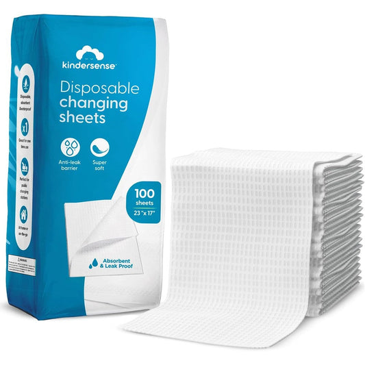 KinderSense disposable changing pads 100 pack front view