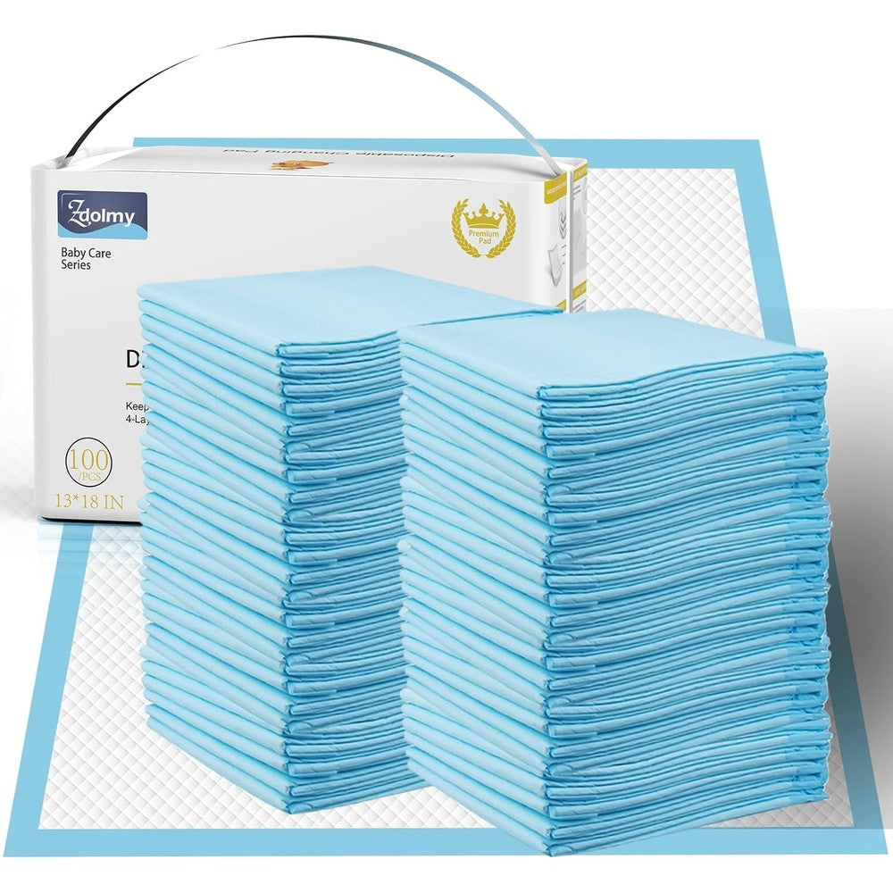QDTTSRY baby disposable changing pads front view in packaging.