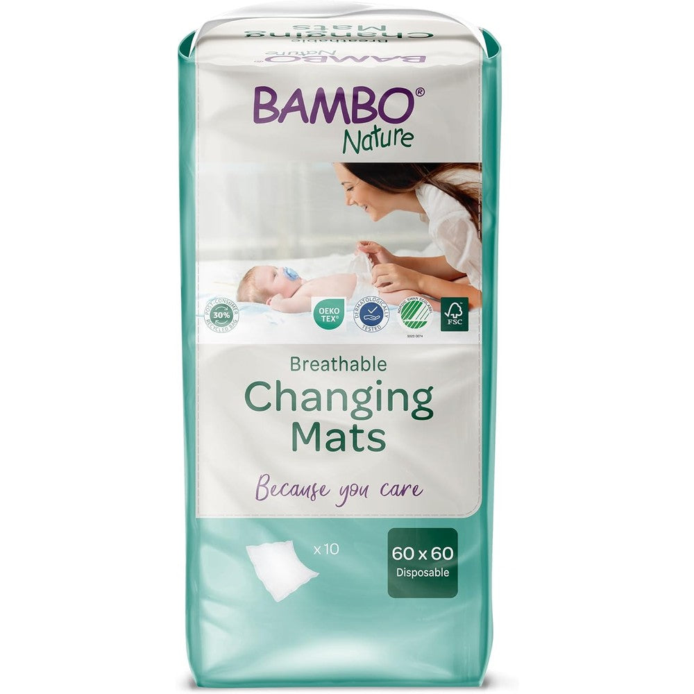 Bambo Nature disposable changing mats front view packaging
