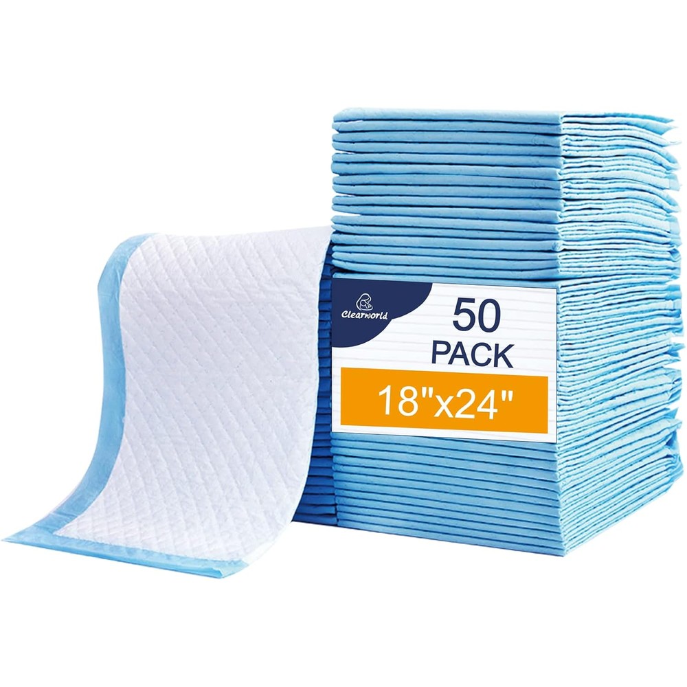 Clearworld disposable baby changing pads 50 pack front view
