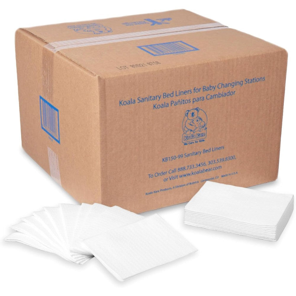 Koala Kare sanitary bed liners front view bulk carton case