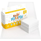 Peekapoo disposable baby changing pad liners front view packaging