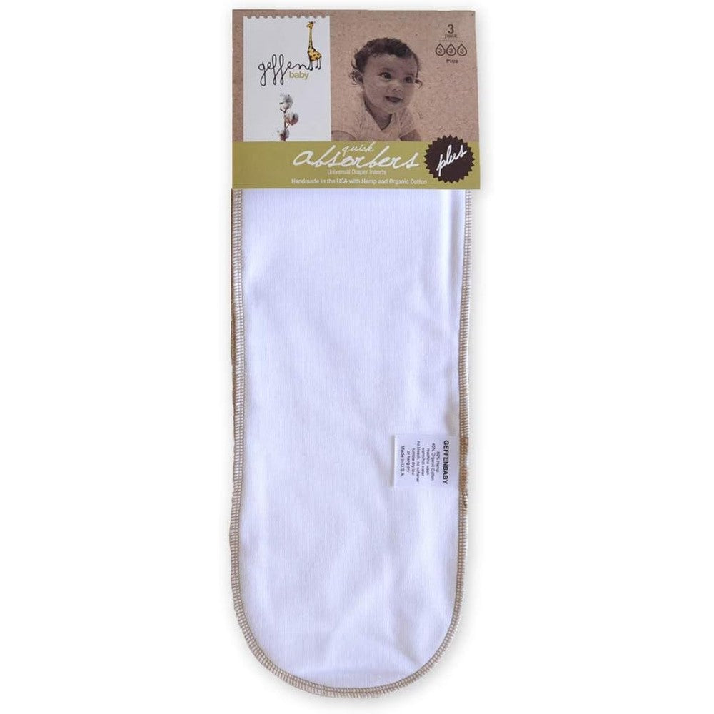 Geffen Baby Quick Absorbers Plus front view universal cloth diaper insert