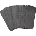Kawaii Baby 10 piece grey cloth diaper inserts set front view