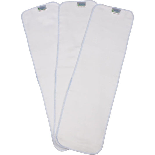 LeakMaster cotton gauze reusable adult diaper inserts three pack front view