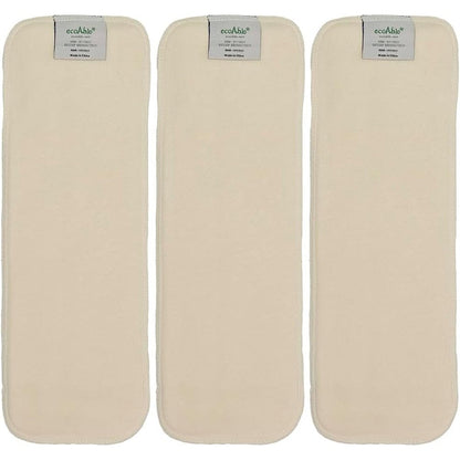 Ecoable 4-Layer Hemp Diaper Inserts pack of 3 front view