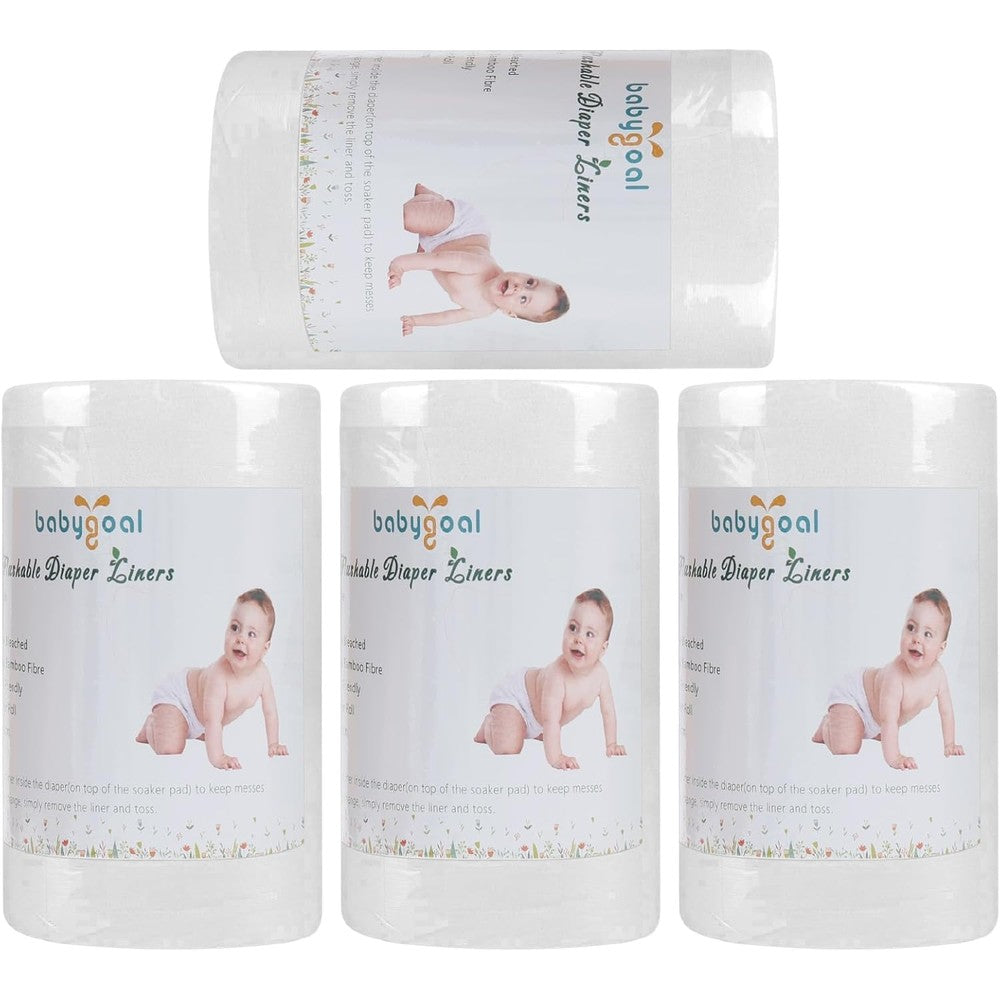 Babygoal baby cloth diaper liners 4 pack front view