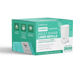 Comficove adult diaper liner refills 8 pack front view