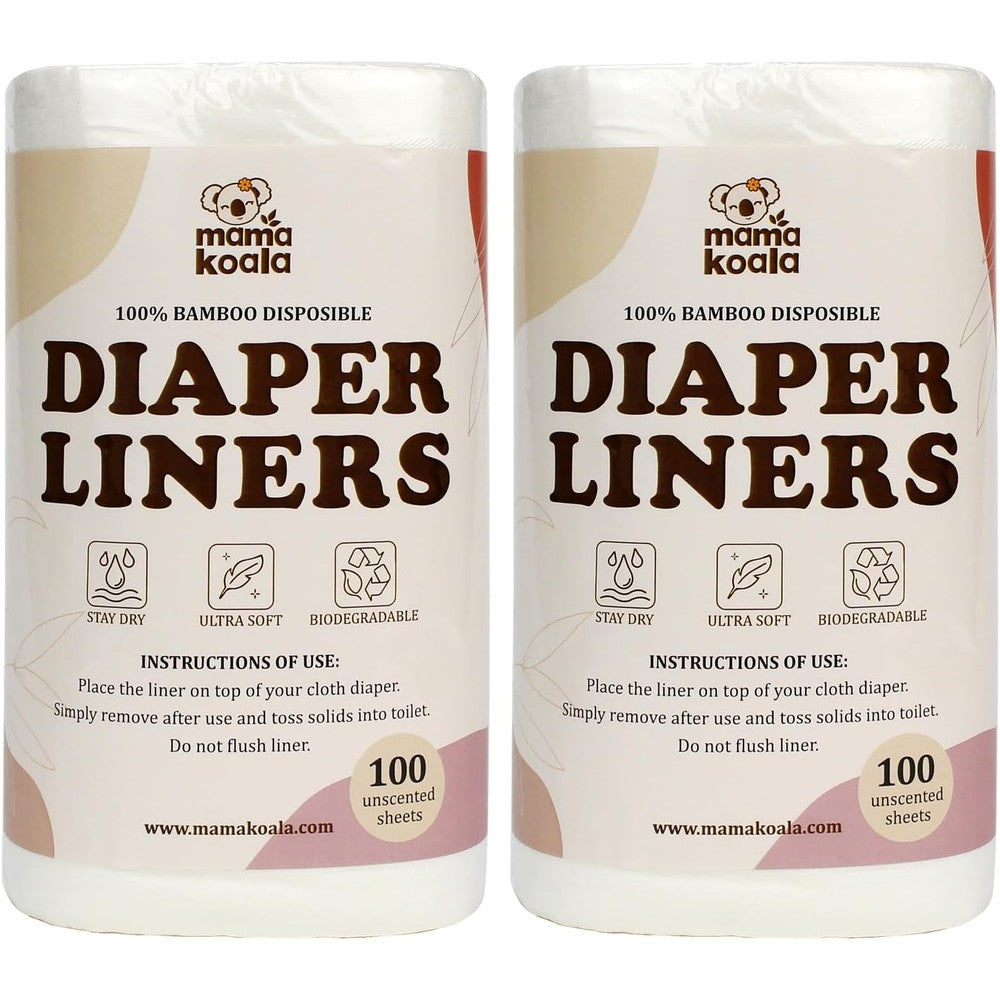 Mama Koala disposable natural diaper liners front view